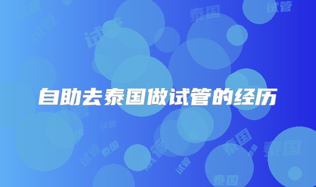 自助去泰国做试管的经历