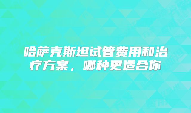 哈萨克斯坦试管费用和治疗方案,哪种更适合你
