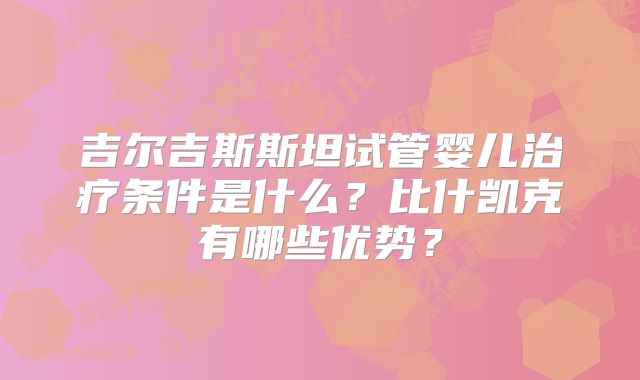 吉尔吉斯斯坦试管婴儿治疗条件是什么?比什凯克有哪些优势?