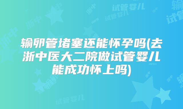 输卵管堵塞还能怀孕吗(去浙中医大二院做试管婴儿能成功怀上吗)