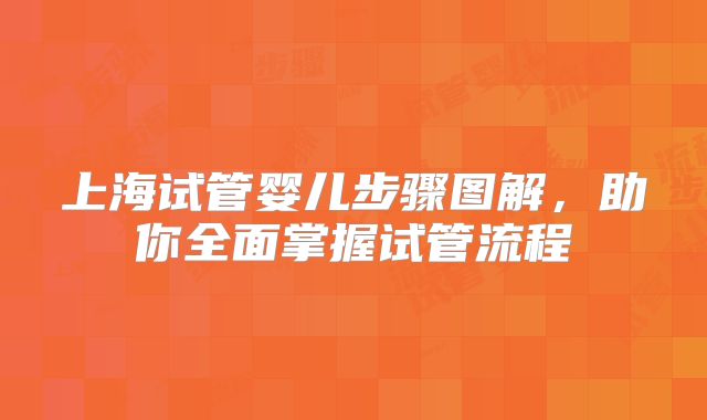 上海试管婴儿步骤图解，助你全面掌握试管流程