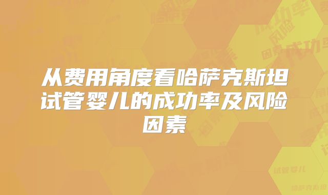 从费用角度看哈萨克斯坦试管婴儿的成功率及风险因素