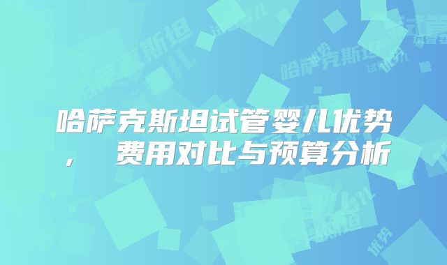 哈萨克斯坦试管婴儿优势, 费用对比与预算分析