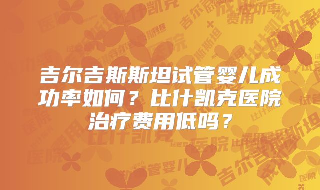 吉尔吉斯斯坦试管婴儿成功率如何?比什凯克医院治疗费用低吗?