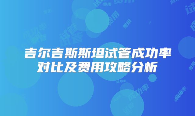 吉尔吉斯斯坦试管成功率对比及费用攻略分析