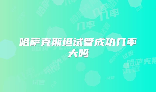 哈萨克斯坦试管成功几率大吗