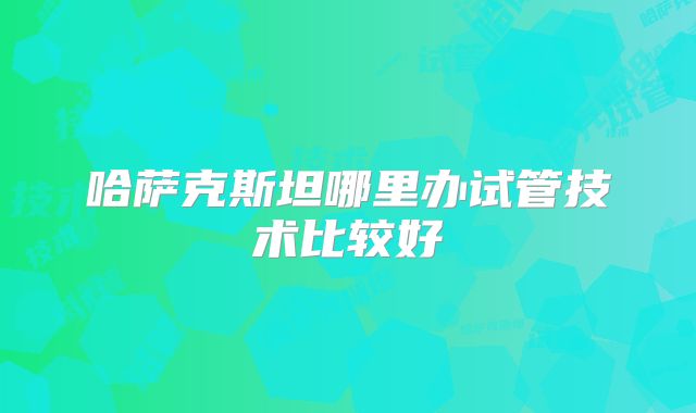 哈萨克斯坦哪里办试管技术比较好