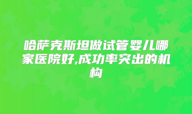 哈萨克斯坦做试管婴儿哪家医院好,成功率突出的机构
