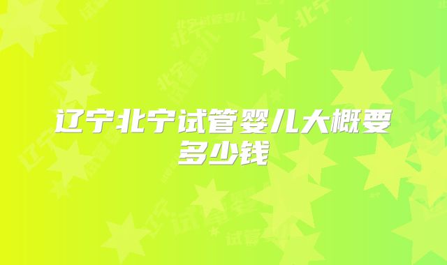 辽宁北宁试管婴儿大概要多少钱