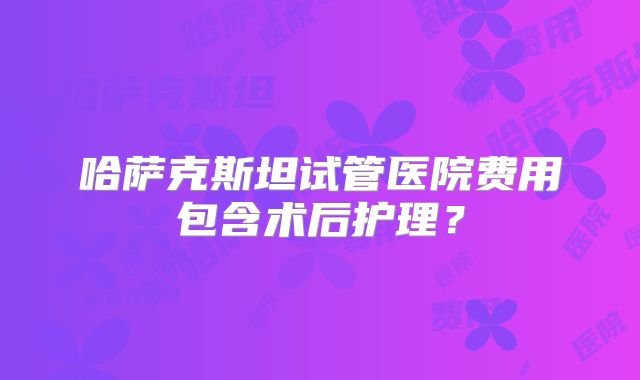 哈萨克斯坦试管医院费用包含术后护理?