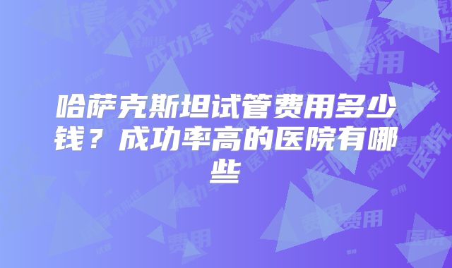 哈萨克斯坦试管费用多少钱?成功率高的医院有哪些
