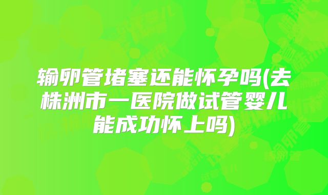 输卵管堵塞还能怀孕吗(去株洲市一医院做试管婴儿能成功怀上吗)