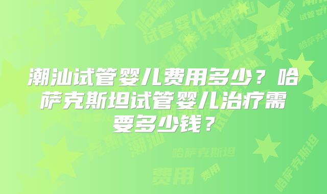 潮汕试管婴儿费用多少？哈萨克斯坦试管婴儿治疗需要多少钱？