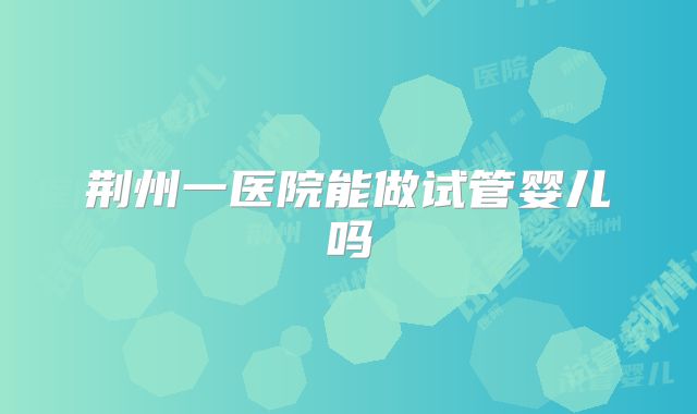荆州一医院能做试管婴儿吗
