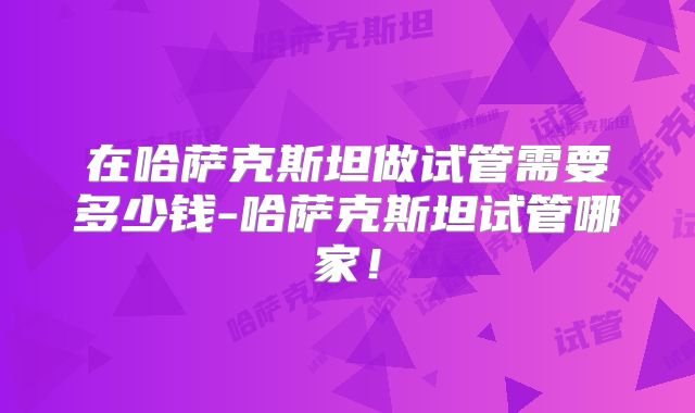在哈萨克斯坦做试管需要多少钱-哈萨克斯坦试管哪家!