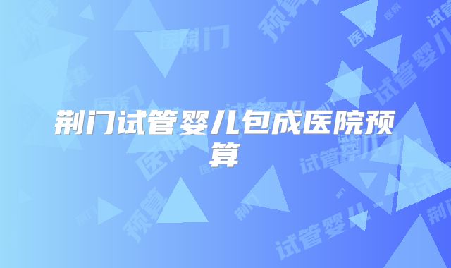 荆门试管婴儿包成医院预算