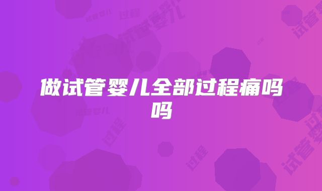 做试管婴儿全部过程痛吗吗
