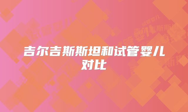 吉尔吉斯斯坦和试管婴儿对比