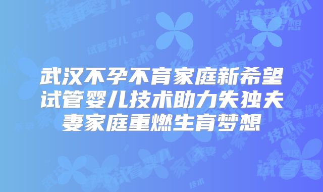 武汉不孕不育家庭新希望试管婴儿技术助力失独夫妻家庭重燃生育梦想
