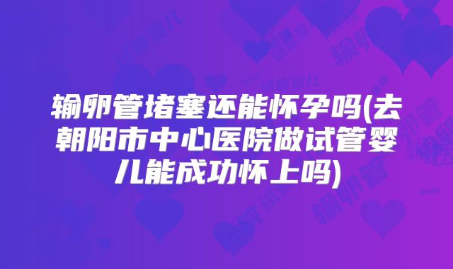 输卵管堵塞还能怀孕吗(去朝阳市中心医院做试管婴儿能成功怀上吗)