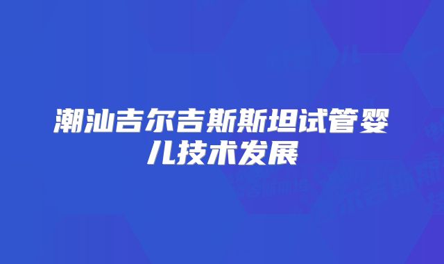潮汕吉尔吉斯斯坦试管婴儿技术发展