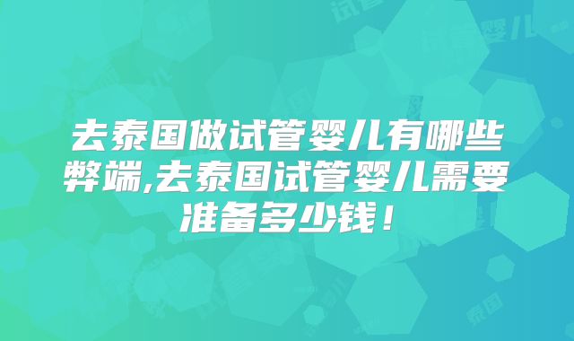 去泰国做试管婴儿有哪些弊端,去泰国试管婴儿需要准备多少钱!