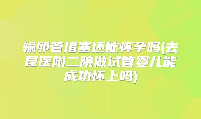 输卵管堵塞还能怀孕吗(去昆医附二院做试管婴儿能成功怀上吗)