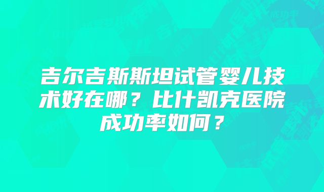 吉尔吉斯斯坦试管婴儿技术好在哪?比什凯克医院成功率如何?