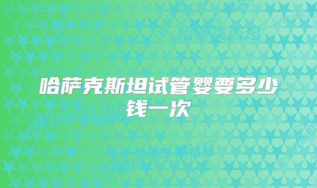 哈萨克斯坦试管婴要多少钱一次