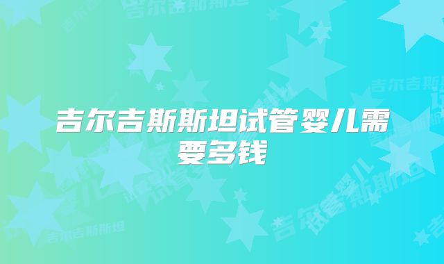 吉尔吉斯斯坦试管婴儿需要多钱
