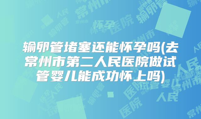 输卵管堵塞还能怀孕吗(去常州市第二人民医院做试管婴儿能成功怀上吗)