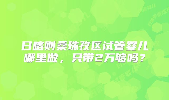 日喀则桑珠孜区试管婴儿哪里做，只带2万够吗？
