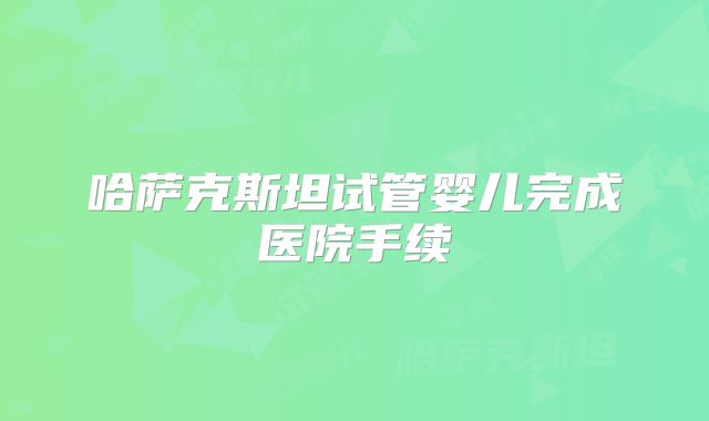 哈萨克斯坦试管婴儿完成医院手续