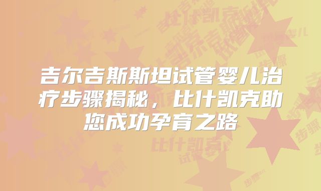 吉尔吉斯斯坦试管婴儿治疗步骤揭秘，比什凯克助您成功孕育之路