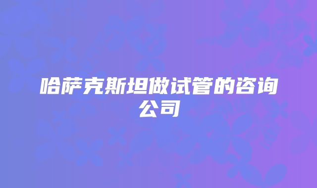 哈萨克斯坦做试管的咨询公司