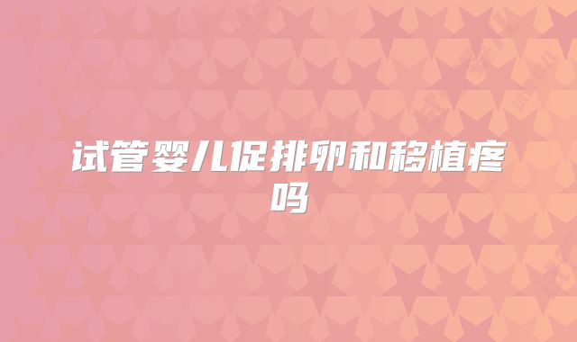 试管婴儿促排卵和移植疼吗