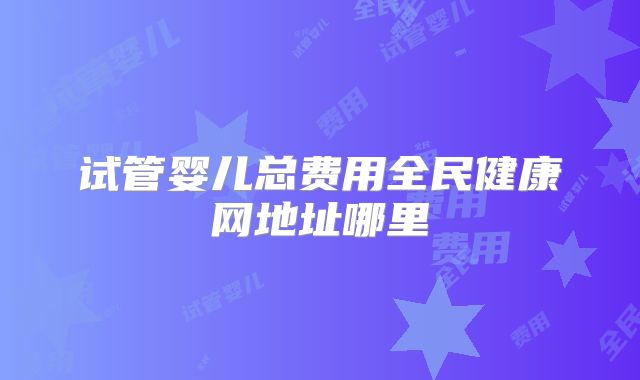 试管婴儿总费用全民健康网地址哪里
