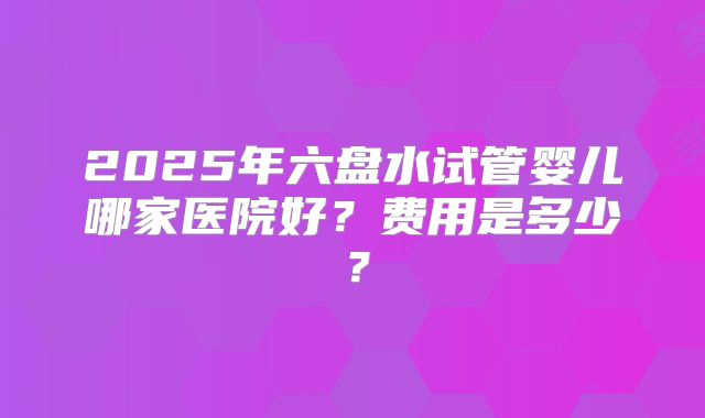 2025年六盘水试管婴儿哪家医院好？费用是多少？