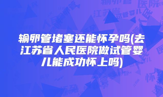 输卵管堵塞还能怀孕吗(去江苏省人民医院做试管婴儿能成功怀上吗)
