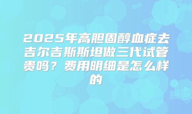 2025年高胆固醇血症去吉尔吉斯斯坦做三代试管贵吗？费用明细是怎么样的