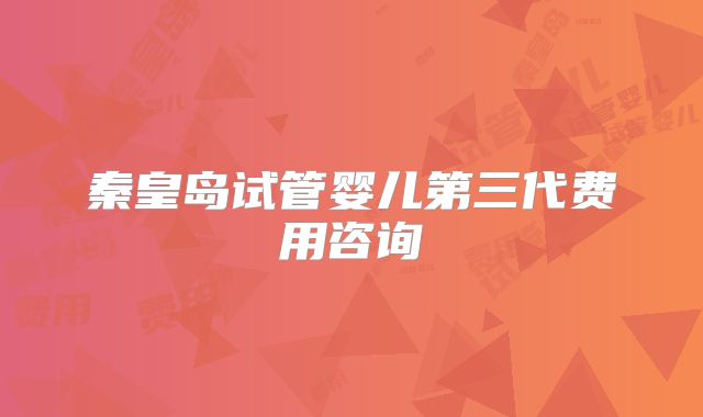 秦皇岛试管婴儿第三代费用咨询