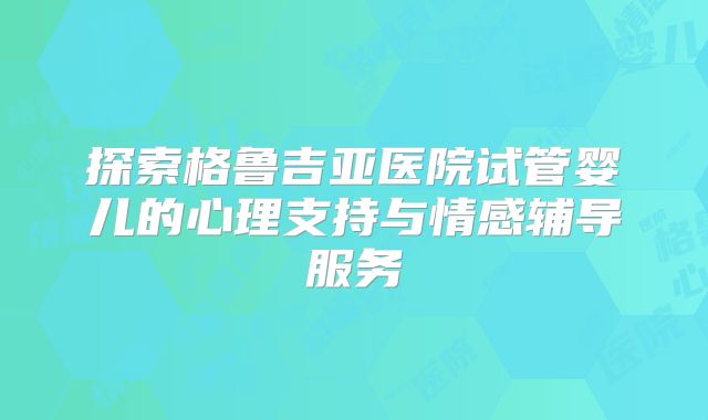 探索格鲁吉亚医院试管婴儿的心理支持与情感辅导服务