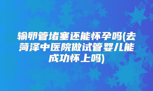 输卵管堵塞还能怀孕吗(去菏泽中医院做试管婴儿能成功怀上吗)