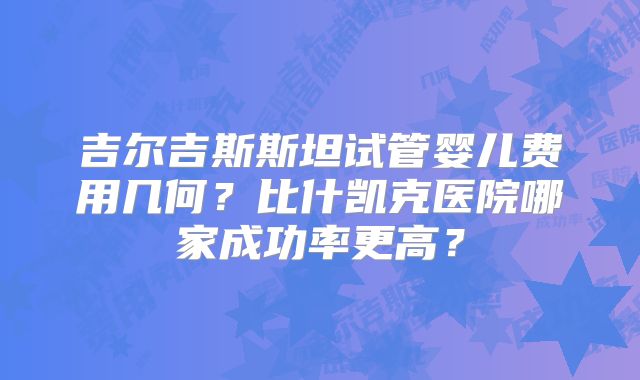 吉尔吉斯斯坦试管婴儿费用几何?比什凯克医院哪家成功率更高?