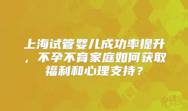 上海试管婴儿成功率提升,不孕不育家庭如何获取福利和心理支持?