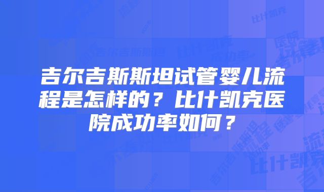 吉尔吉斯斯坦试管婴儿流程是怎样的?比什凯克医院成功率如何?