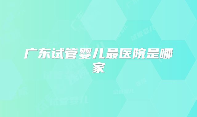广东试管婴儿最医院是哪家