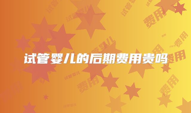 试管婴儿的后期费用贵吗