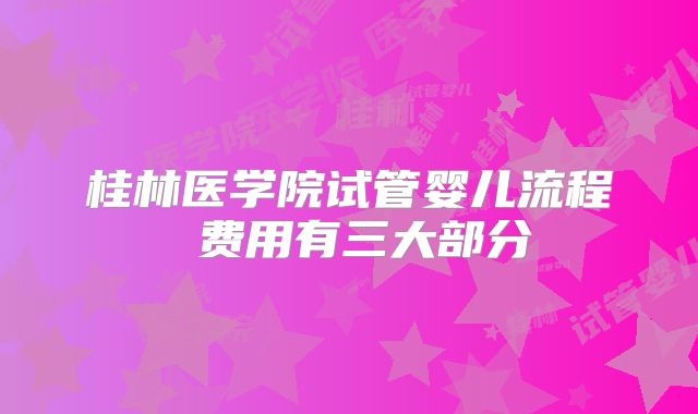 桂林医学院试管婴儿流程 费用有三大部分