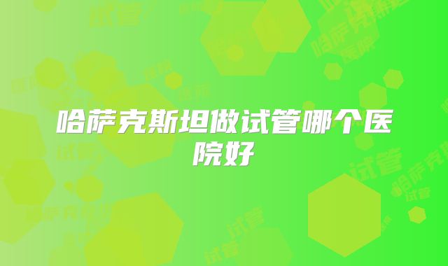 哈萨克斯坦做试管哪个医院好